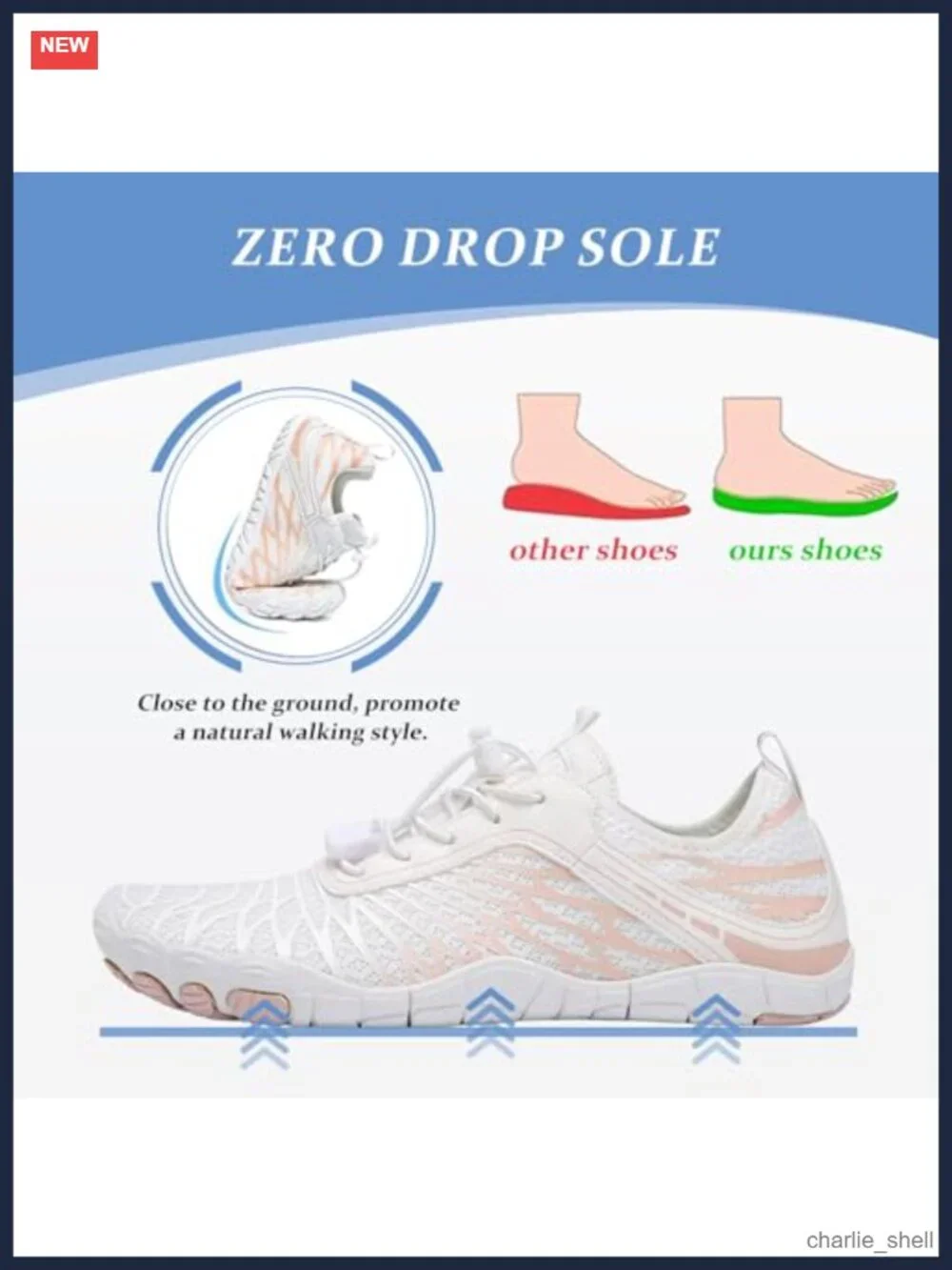 Barefoot Shoes Wide Toe Box Non-Slip Mesh Water Hiking Trail Sneakers